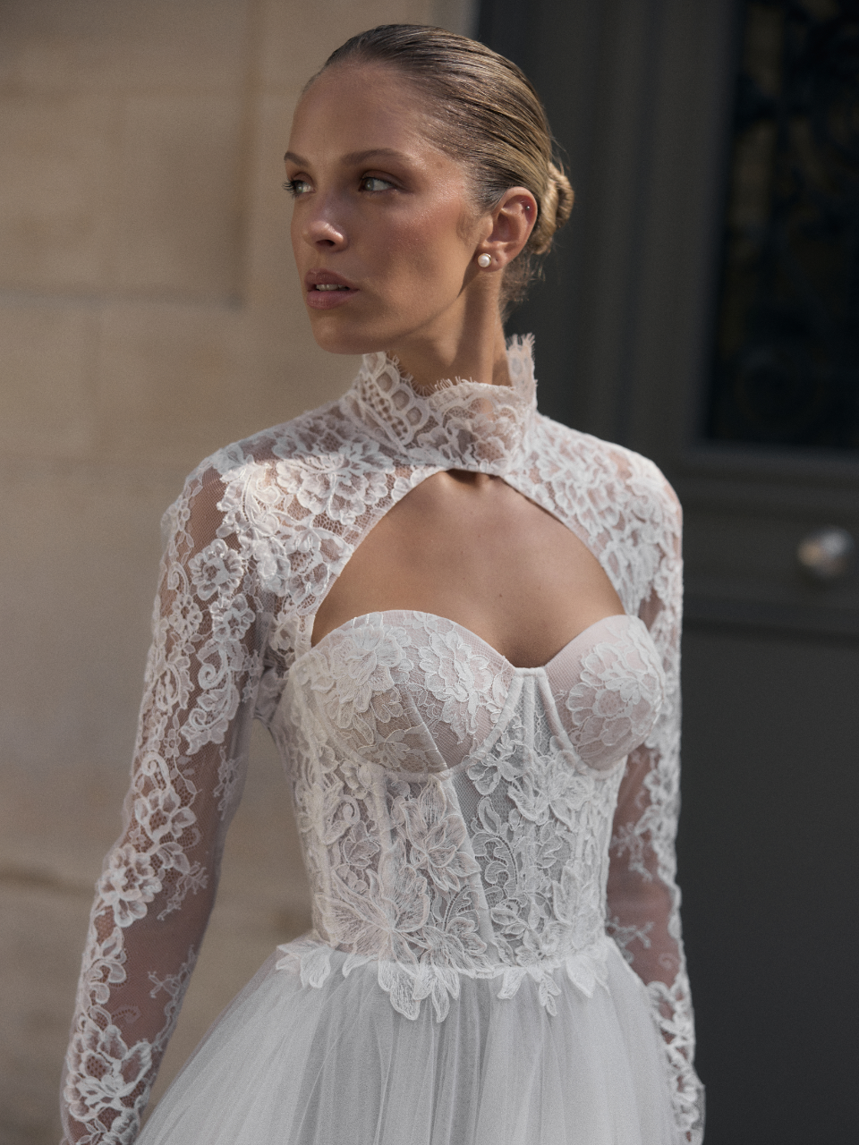 Suknia ślubna Lima, dwuczęściowa, gorset z bolerkiem